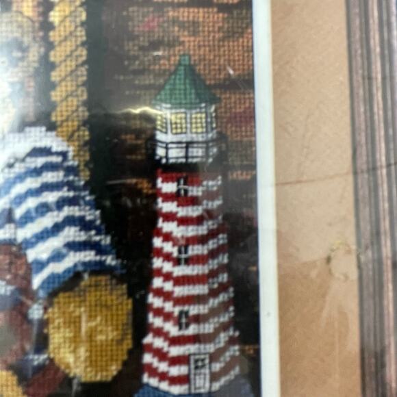 Sunset Needlepoint Bear Ahoy! Kit by Anna Krajewski Vintage New in Package - Picture 8 of 14